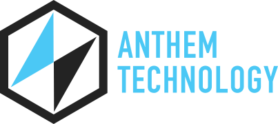 black and blue logo for Anthem Technology